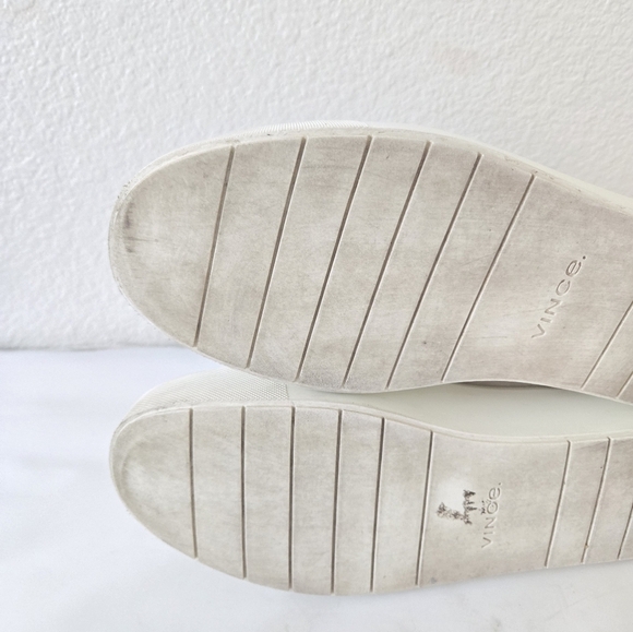 Vince Benfield Leather Platform Sneakers Cafe Au Lait Color Size 38.5 or US 8 - Picture 10 of 15